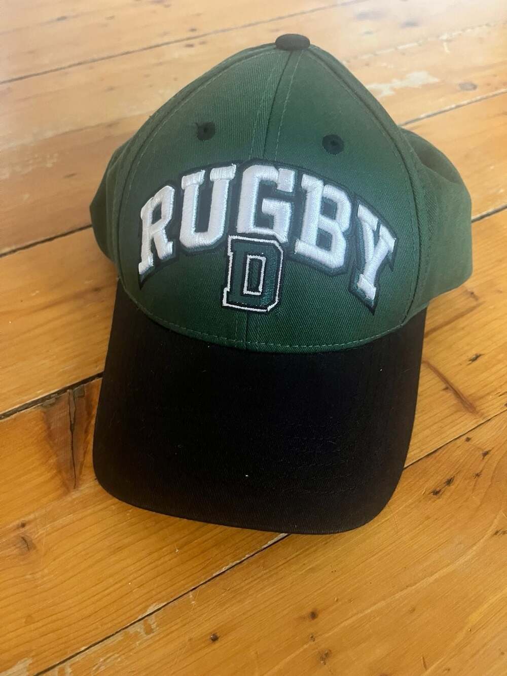 Dartmouth Green and Black Rugby Embroidered Hat Adjustable Dad Cap NWOT